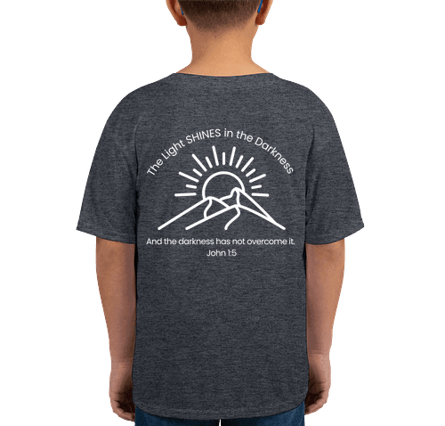 "Light Shines in the Darkness" Kids Shirt