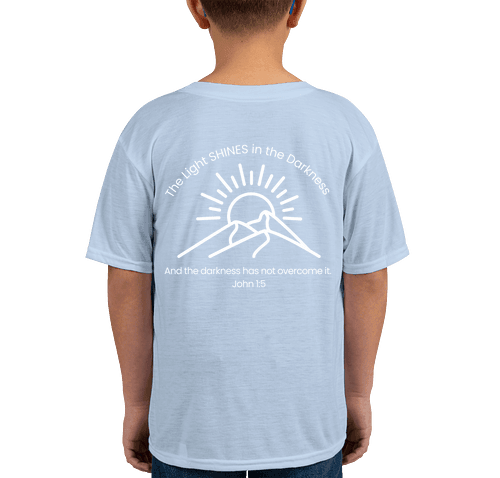"Light Shines in the Darkness" Kids Shirt