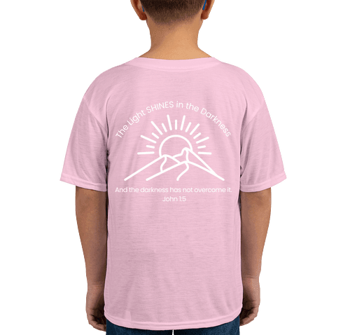 "Light Shines in the Darkness" Kids Shirt